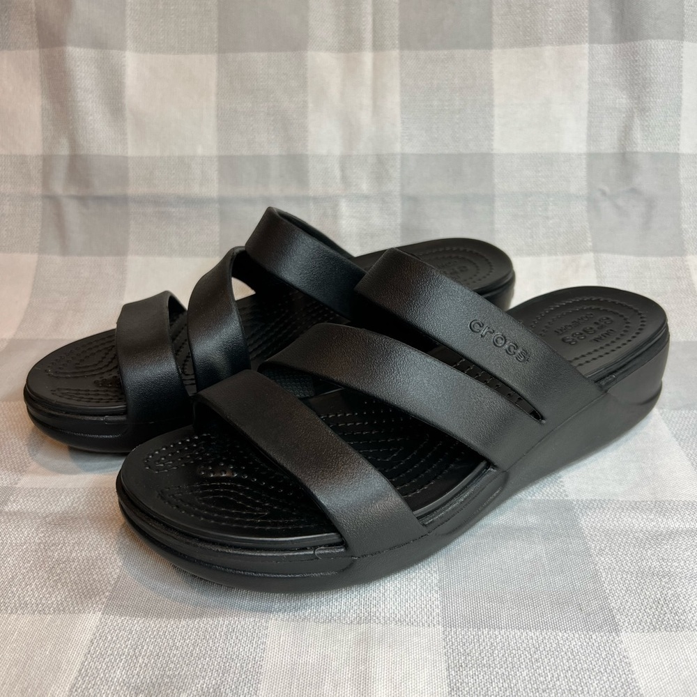 Crocs Women's Black Slide Sandals
